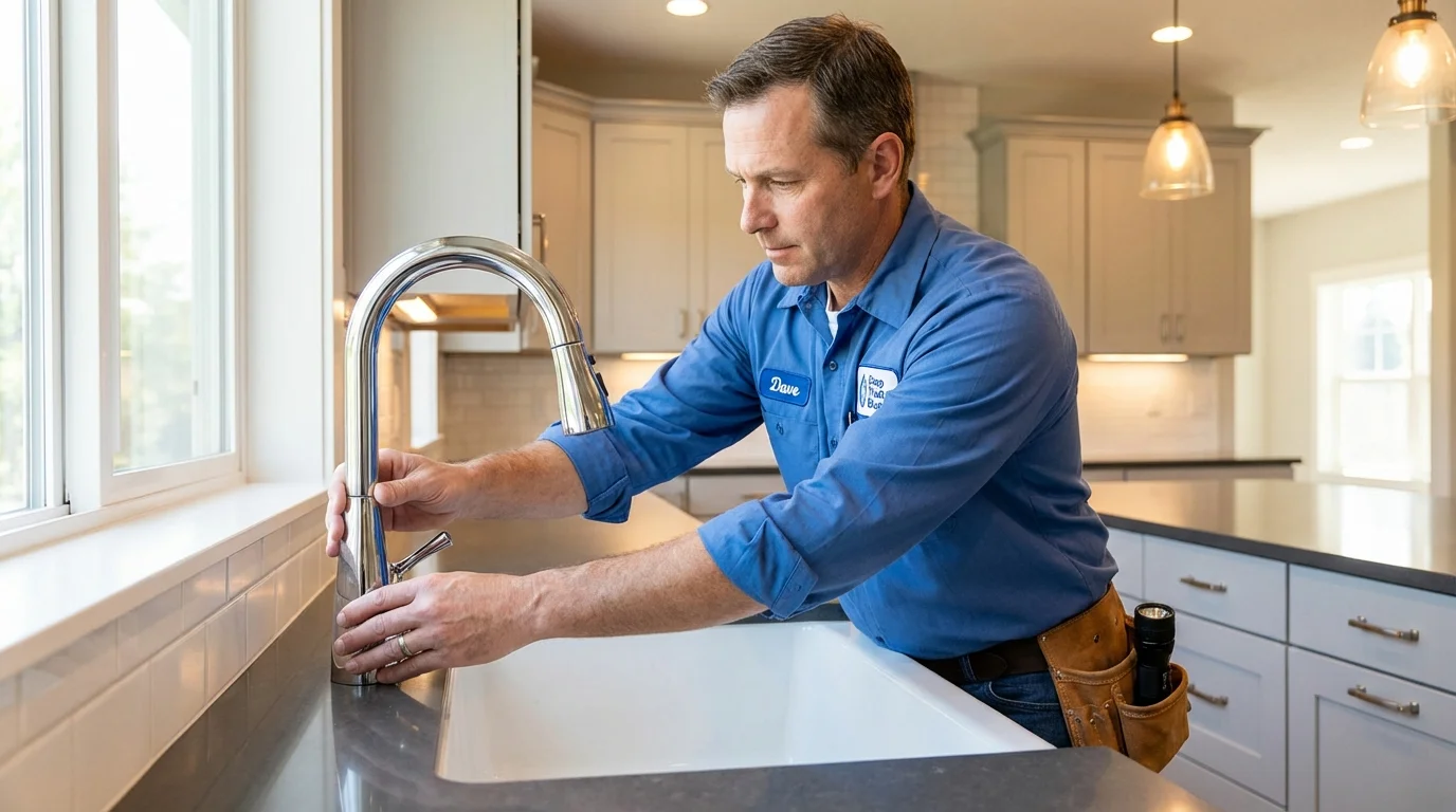 Kitchen faucet installation by Johns Plumbing LLC in Pandora
