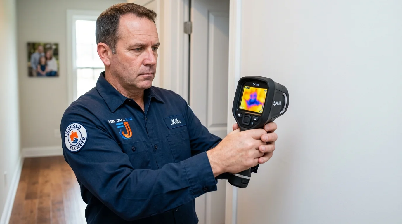 Thermal imaging leak detection by Johns Plumbing LLC in Pandora